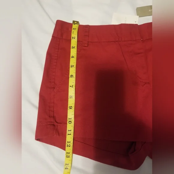 J.crew Chino City Short Women's Size 8 Color Red - Picture 7 of 10